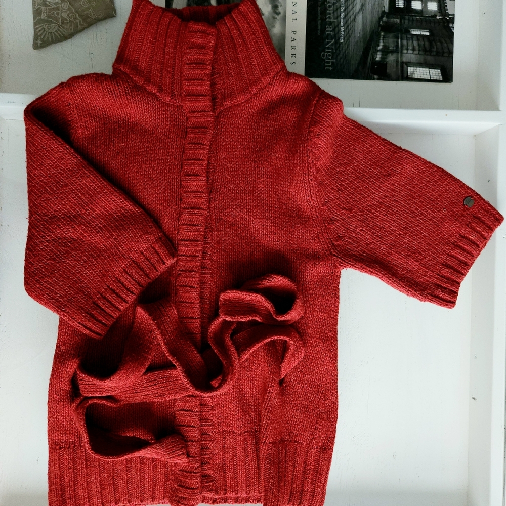 Female Lole Red Knitted Turtleneck Top Size SX